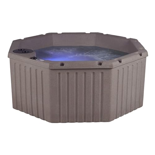 AquaLife Invi 5-Person Hot Tub – 11-Jet Plug-and-Play Spa with LED Lights, Includes Insulated Cover & GFCI Cord for Easy Setup
