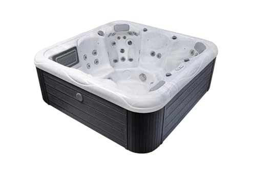 Bueno Spa New York 6 - Person - 49 Jet Hot Tub with New Artic Max Insulation, LED Lights, Ozonator, and Cover
