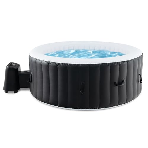 Goplus Inflatable Hot Tub SPA, 4-6 Person Portable Pool Hottub with 130 Air Jets, Electric Heater Pump, Filter, Energy-Efficient Thermal Cover, Ground Cloth (80’’ Round, 4-6 Person)