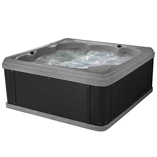 Inland 6 Person Indoor Outdoor Hot Tub, Plug & Play Spa, 24 Jets, LED Lighting System, Insulated Spa Cover, Made in USA, Aqualife by Strong Spas