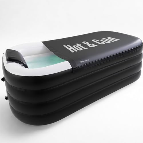 Alaskey® Portable Inflatable Bathtub – Foldable & Freestanding Soaking Tub for Adults – Durable, Space-Saving, Easy to Store – Home Spa & Relaxation