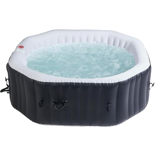 #WEJOY Portable Hot Tub 73X73X25 Inch Air Jet Spa 6 Person Inflatable Octagon Outdoor Heated Hot Tub Spa with 130 Bubble Jets