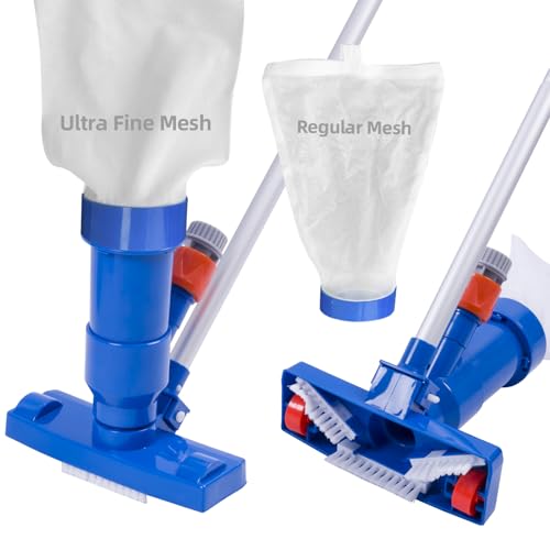 Sepetrel Upgraded Swimming Pool Spa Jet Vacuum Cleaner with Brush & 56" Pole,for Above Ground/Inflatable Pool,Hot Tub,Pond, Spa, Lake and Fountain