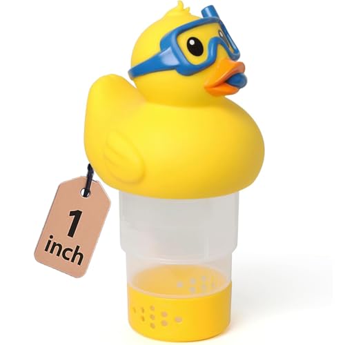 Doli Yearning Mini Pool Chlorine Floater Fits 1" Tablets Mini Floating Pool Chlorine Dispenser for Pools, Hot Tub, Classic Duck ONLY for 1" Tablets
