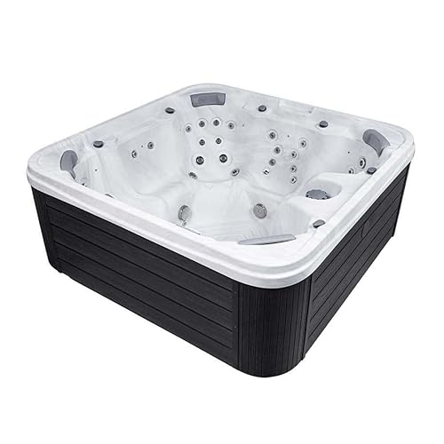 Bueno Spa Chicago 7 - Person 54 Jets Acrylic Standard Hot Tub with New Arctic Max Insulation, Ozonator, LED Lights, and Cover