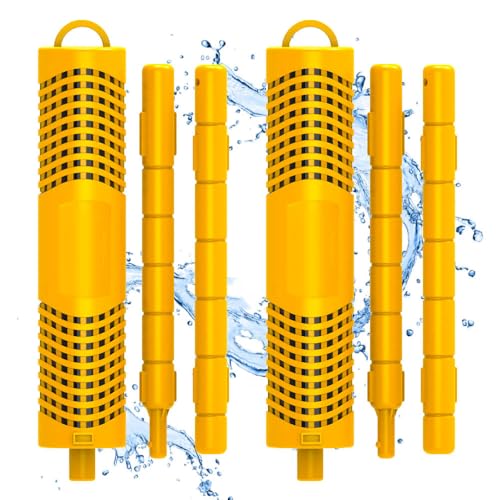 Joepoe SPA Mineral Sticks for Hot Tub, Hot Tub Stick with 4 Months Lifetime Universal for Hot Tub & Pool, Spa Mineral Cartridge Keeps Water Crystal Clear (Yellow,2-Pack)