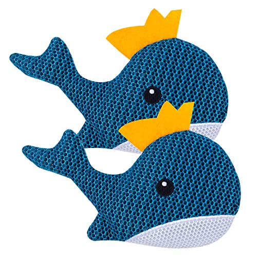 LCHUANG Hot Tub Scum Absorber Whale - 2 Pack Oil Absorbing Hot Tub Floating Sponge Cleaner Absorber, Keeps Water Clear, Reusable Pool Scum Absorber Hot Tub Spa Accessories